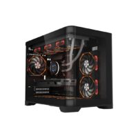 1st Player UV6 FISK TANK M-ATX ITX PC Gaming Case - Black