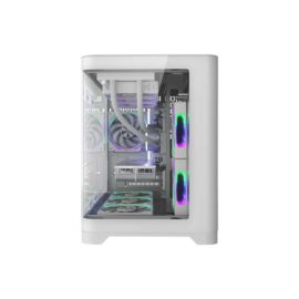 1st Player UV6 FISK TANK M-ATX ITX PC Gaming Case - White - Image 2