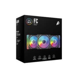 1st Player FC-BK-3in1 PC Case Fan 120mm, 3 Pack, Black - Image 4