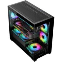 DarkFlash C218M 4 Fans Mid-Tower PC Case Black - Image 3