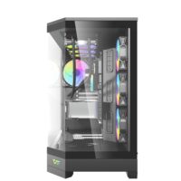 DarkFlash DQX90 LUXURY Gaming Desktop PC Mid Tower Gaming Case - Black - Image 8