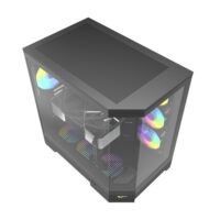 DarkFlash DQX90 LUXURY Gaming Desktop PC Mid Tower Gaming Case - Black - Image 5