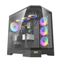DarkFlash DQX90 LUXURY Gaming Desktop PC Mid Tower Gaming Case - Black