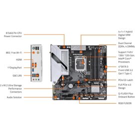 GIGABYTE B760M GAMING PLUS WIFI DDR4 LGA 1700 Intel B760 M-ATX Motherboard - Image 4