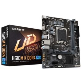 Gigabyte H610M K DDR4 Motherboard PCIe 4.0* Design, Gen3 x4 M.2, GbE LAN, Anti-Sulfur Resistor, Smart Fan 6