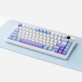XINMENG M75 Pro TFT Display Tri-Mode Gasket Mechanical Keyboard - White Blue - Rocket Racoon