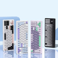 SAMA XINMENG M87 Pro V2 Tri-Mode Gasket Mechanical Keyboard - White Pink - G-Yellow Switch - Image 3