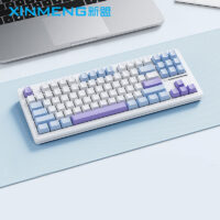 XINMENG M87 Pro V2 Tri-Mode Gasket Mechanical Keyboard - White Blue - Emerald Blue