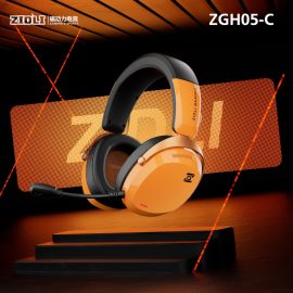 ZIDLI Magnetic Power ZGH05-C Gaming Headset wired USB interface 7.1 Head-Mounted Orange (Open Box)