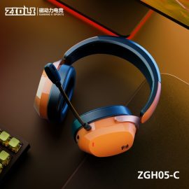 ZIDLI Magnetic Power ZGH05-C Gaming Headset wired USB interface 7.1 Head-Mounted Orange (Open Box) - Image 3
