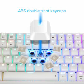 Skyloong GK96 White Tri-mode Wireless RGB Mechanical Keyboard – Red Switches 6