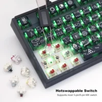 SKYLOONG GK87 Pro Wireless Mechanical Keyboard with TFT Screen – Crazy Scientist – Red Switches 3