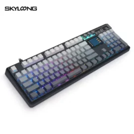 SKYLOONG GK104Pro Dual-Screen Tri-mode Wireless RGB Mechanical Keyboard – Twilight – Red Switches 4