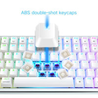 Skyloong GK84 White Tri-mode Wireless RGB Mechanical Keyboard – Red Switches 2