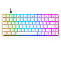 Skyloong GK84 White Tri-mode Wireless RGB Mechanical Keyboard – Brown Switches