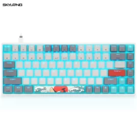 Skyloong GK68 Coral Sea Tri-mode Wireless RGB Mechanical Keyboard – Yellow Switches