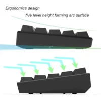 Skyloong GK61 Black Tri-mode Wireless RGB Mechanical Keyboard – Red Switches 3