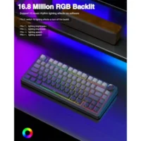 AULA F75 Pro Wireless Mechanical Keyboard,75% Gasket Hot Swappable Custom Keyboard – Gradient Grey – Reaper Axis Switch 5