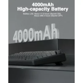 AULA F75 Pro Wireless Mechanical Keyboard,75% Gasket Hot Swappable Custom Keyboard – Gradient Grey – Reaper Axis Switch 3
