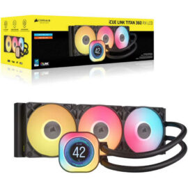 Corsair iCUE LINK TITAN 360 RX LCD Liquid CPU Cooler Back - Image 10