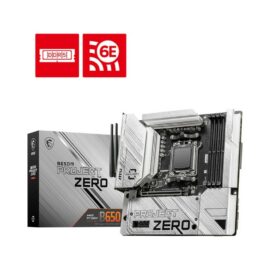 MSI B650M PROJECT ZERO AM5 AMD B650 Ryzen 7000 SATA DDR5 Wi-Fi 6E Bluetooth mATX Back Connect Design Motherboard