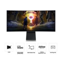 Samsung Odyssey G8 34" LS34DG852S OLED G8 (G85SD) Ultra-WQHD 175Hz 0.03ms Curved Gaming Monitor - Image 4