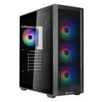 SilverStone FARA SST-515XR-BG ATX Mid-Tower Chassis with Dual Radiator Support and Stunning Rainbow Lighting