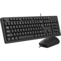 A4Tech KK-3330S Multimedia SmartKey FN Desktop Keyboard & Mouse - USB Black
