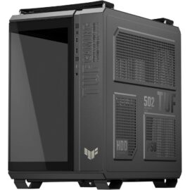 ASUS TUF Gaming GT502 Horizon ATX Mid-Tower Gaming Case, Boundless Panoramic Design, Dual-Chamber, Independent CPU and GPU Cooling Zones, Tool-Free Side Panels, 10Gbps Type-C Front Panel – Black - Image 6