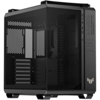ASUS TUF Gaming GT502 Horizon ATX Mid-Tower Gaming Case, Boundless Panoramic Design, Dual-Chamber, Independent CPU and GPU Cooling Zones, Tool-Free Side Panels, 10Gbps Type-C Front Panel – Black