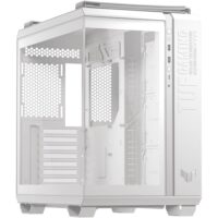 ASUS TUF Gaming GT502 Horizon ATX Mid-Tower Gaming Case, Boundless Panoramic Design, Dual-Chamber, Independent CPU and GPU Cooling Zones, Tool-Free Side Panels, 10Gbps Type-C Front Panel – White - Image 2