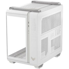 ASUS TUF Gaming GT502 Horizon ATX Mid-Tower Gaming Case, Boundless Panoramic Design, Dual-Chamber, Independent CPU and GPU Cooling Zones, Tool-Free Side Panels, 10Gbps Type-C Front Panel – White - Image 5