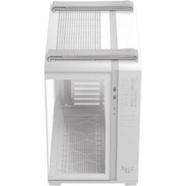 ASUS TUF Gaming GT502 Horizon ATX Mid-Tower Gaming Case, Boundless Panoramic Design, Dual-Chamber, Independent CPU and GPU Cooling Zones, Tool-Free Side Panels, 10Gbps Type-C Front Panel – White - Image 7