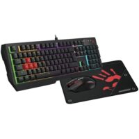 Bloody B1700 NEON Gaming Desktop Keyboard Mouse Black