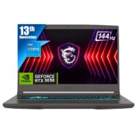 MSI Thin 15B13UC Gaming Laptop, 15.6" FHD IPS 144Hz Display, Intel Core i5-13420H Processor, 16GB RAM, 512GB SSD, GeForce RTX 3050 4GB GPU, English Keyboard, Win11, Cosmos Gray