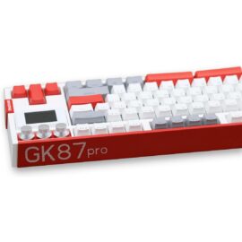 SKYLOONG GK87 Pro TKL Wireless USB-C Hot Swap Mechanical Keyboard w/Hot Swap Display Screen and Knobs, Bluetooth/2.4GHz/USB-C, Split Space Bar Compatible - Red/Gray/White - Image 2