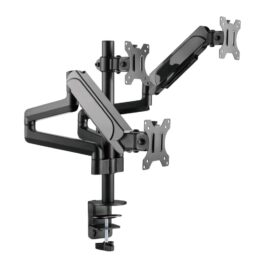 MXG BMA-36 Triple Montior Pole Mounted Premium Aluminum Spring-Assisted Monitor Arm