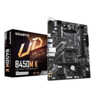 Gigabyte B450M-K DDR4 with GbE LAN and Bandwidth Management, ​PCIe Gen3 x4 M.2, Anti-Sulfur Resistor Design​ Motherboard