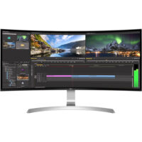LG 34CB99-W 34'' IPS WQHD UltraWide™ Curved Monitor (3440x1440) with USB Type-C™, USB 3.0 Quick Charge, FreeSync™, Flicker Safe, Black Stabilizer & Game Mode Used