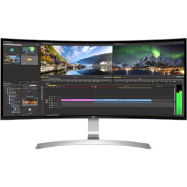 LG 34CB99-W 34'' IPS WQHD UltraWide™ Curved Monitor (3440x1440) with USB Type-C™, USB 3.0 Quick Charge, FreeSync™, Flicker Safe, Black Stabilizer & Game Mode Used