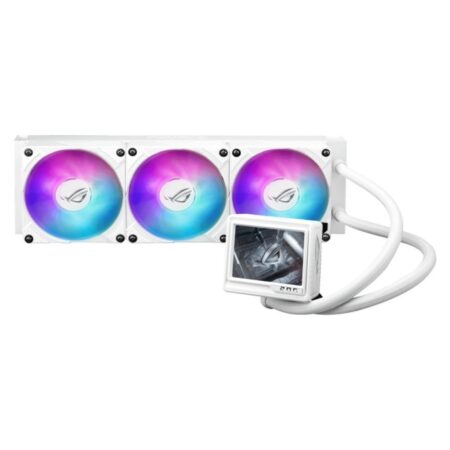 ASUS ROG RUYJIN III 360 ARGB Extreme AIO CPU Liquid Cooler, AMD Ryzen 9000 & Intel Core Ultra Ready, Asetek Gen8 V2 Pump, High Airflow & Static Pressure Magnetic Fans White