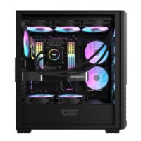 DarkFlash DF2100 Mesh ATX PC Gaming Case - Black - Image 7