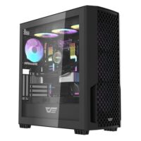 DarkFlash DF2100 Mesh ATX PC Gaming Case - Black - Image 5