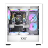 DarkFlash DF2100 Mesh ATX PC Gaming Case - White - Image 7