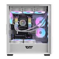 DarkFlash DF2100 Mesh ATX PC Gaming Case - White - Image 6