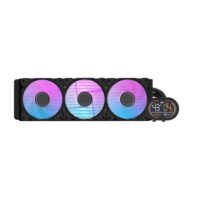 DarkFlash DH360D RGB Liquid CPU Cooler with Temperature and CPU Usage LED Display - Black - Image 2