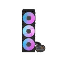 DarkFlash DH360D RGB Liquid CPU Cooler with Temperature and CPU Usage LED Display - Black - Image 3