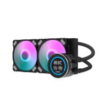 DarkFlash DN240D Black Liquid CPU Cooler with 2.1 inch LCD Digital display screen - Image 2