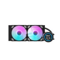 DarkFlash DN240D Black Liquid CPU Cooler with 2.1 inch LCD Digital display screen