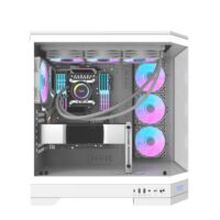 DarkFlash DQX90 LUXURY Gaming Desktop PC Mid Tower Gaming Case - White - Image 2